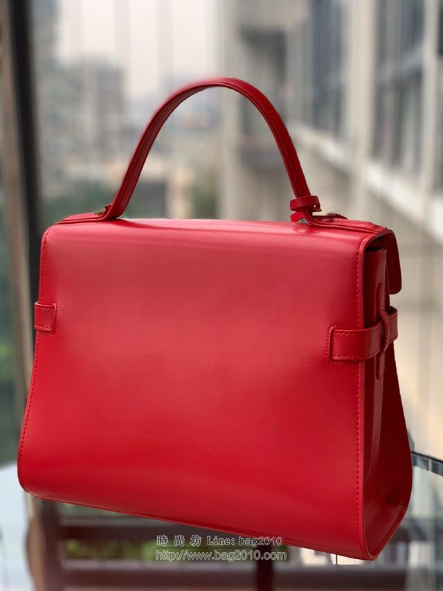 DELVAUX女包 比利時品牌 Tempete手袋 柔軟牛皮 德爾沃女手提包 中號手拎包 Delvaux單肩斜挎包 TP0028大紅色  fcs1224